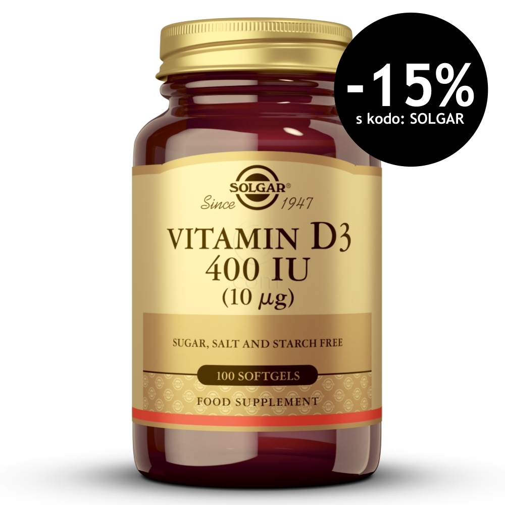 Solgar Vitamin D3, kapsule (100 kapsul)
